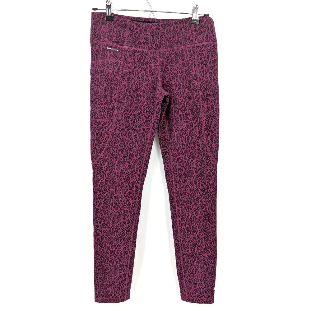 Lole Evie Leggings Leopard Print Magenta Sz S